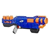 NERF Hasbro E2853EU5 Trilogy DS-15 N-Strike Elite Spielzeug Blaster mit 15 Elite Darts und 5 Hülsen – Für Kinder, Teenager, Erwachsene