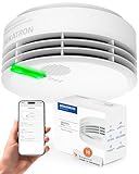 Hekatron Genius Plus – Rauchmelder 10 Jahre Batterie – Testsieger Stiftung Warentest – made in Germany – inkl. 1x Klebepad – App-unterstützt – Feuermelder – mehrsprachig – 1 Stück