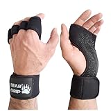 BEAR GRIP - Offene Trainingshandschuhe für Crossfit, Bodybuilding, Kallisthenik, Powerliftin (L)