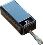 Powerbank, tragbares Ladegerät, Schnellladung, externer Akku 60000 mAh, externer Akku mit hoher Kapazität, LCD-Display, 3 Eingänge, 4 Ausgänge, schnelles Laden, USB, Kapazität