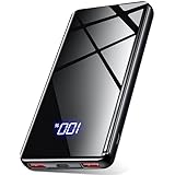 Lazci Power Bank, 22,5W Powerbank 20000mAh mit USB-C Input & Output, PD 3.0 QC 4.0 Externer Handyakkus, Kompatibel mit iPhone, Samsung Galaxy, iPad und Mehr - Schwarz