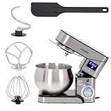 Mesko MS4228 Küchenmaschine, 5 Liter, professionelle Küchenmaschine, Orbital-Küchenmaschine, 6 Geschwindigkeiten + Pulsfunktion, Edelstahl, Timer, 2000 W