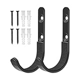 Garagenaufbewahrungshaken, Mehrzweckhaken für Garagenwand, Garagenaufbewahrungshaken, Garagenhaken aus Edelstahl, Haken mit Wandankern und Schrauben