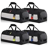 Weewooday 4er Dachbox Taschen Set Dachgepäckträger Tasche Duffel Bag mit 4 Reißverschlüsse Identifikaitonsmarker Schwarze Reisetasche für Auto Dachbox