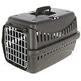 Kerbl Pet 81333 Transportbox Expedion Eco Metalltüre 58x38x38cm, schwarz, 1.63 kg