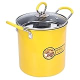 Jelquix Japanischer 3-Liter-Edelstahl-Brattopf mit Rutschfestem Silikongriff für Sicheres Braten, Geeignet für Halogenherde