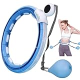 LEAFIA Smart Fitness Reifen, Ruhig Hula Hoop Gewichtsverlust, mit magnetische Scheibe, und 16 Abnehmbarer Einstellbar Breit Bewegliche Reifens, für Kinder Erwachsene Anfänger