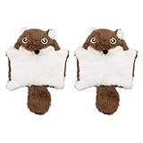 Rdxanc Interaktions-Plüsch-Maus-Teaser-Spielzeug mit Knisterpapier-Sound und weichem Zahnspielzeug für Indoor-Unterhaltung, 2 Stück