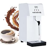 Milchaufschäumer, vollautomatischer Espresso-Kaffeeschaumbereiter, 5 Temperaturvoreinstellungen/einzelne 360°-Dampfstäbe/6-l-Edelstahltank/LED-Anzeige, Dampfspender für kochendes Heißwasser,