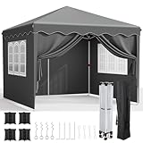 Pavillon 3x3, Faltpavillon Wasserdicht Stabil Winterfest mit...
