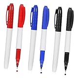 VILLFUL 6 Stück Teiliges Whiteboard Marker Feinspitze Abwischbar Wiederverwendbar Für Büro Schule Farbige Dry Erase Stifte Blau Schwarz Rot