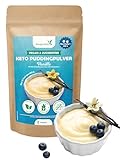 Simply Keto Lower-Carb* & Keto Vanille Pudding Pulver - Pudding ohne Zuckerzusatz mit nur 0,4 g Netto-Kohlenhydrate& 25 Kalorien - ohne Maltit - Glutenfrei, sojafrei & ketogen & zuckerfrei (100 g)