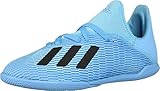 adidas Unisex X 19.3 Indoor Soccer Shoe, Bright Cyan/Black/Shock Pink, 11K M US Little Kid