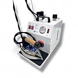 PROFI Dampfbügelstation Dampferzeuger mit Bügeleisen, 1600W 220V 3,5 Liter Wassertank Dampferzeuger Bügelanlage Bügelsystem mit Kupferkessel, Regelbarem Dampfventil (Maxi Vapor 3,5 Liter)