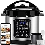 Aigostar Schnellkochtopf 6l, 18-in-1 Multikocher, Warmhalte, Antihaftbeschichteter, Einfache Reinigung, 1000 W Pressure Cooker, Rice Cooker, Slow Cooker, Dampfgarer, Joghurtbereiter und Speisewärmer
