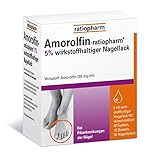 Amorolfin-ratiopharm 5% wirkstoffhaltiger Nagellack: Effektive Behandlung bei Nagelpilzinfektionen – einfache Anwendung nur einmal pro Woche, 5 ml Lösung