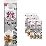 Bärenmarke Milch fettarme H-Milch 1,5% Fett, Barista, je 1 Liter, 6 Stück mit Pufai Grocery
