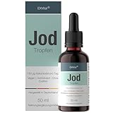 Jod Tropfen, 150 µg hochdosiertes Kaliumiodid pro Tagesdosis, flüssige Iodine, vegan, ohne Zusätze & ohne Alkohol, 50 ml, Made in Germany