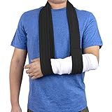 yeloumiss Armschlinge Schulter Einstellbar Arm Schulterschlinge Leicht Komfortabel Armschlaufe für Damen und Herren für Rechts Links für Handgelenk Hand Ellbogen Arm verletzt 160cm (Schwarz)