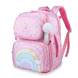 HANXIUCAO Schulrucksack Mädchen Große Kapazität Schulrucksack Mädchen Teenager Wasserdicht mit Laptopfach Rucksack Mädchen für Grundschule Junior High University, Z-pink, One size