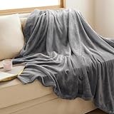 BEDSURE Kuscheldecke Flauschig Decke Fleecedecke - Wohndecke Warm Weich, Sofadecke Kleine, Decke Couch Blanket, Wohn- & Kuscheldecken 130x150cm, Grau