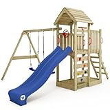 WICKEY Spielturm Klettergerüst MultiFlyer mit Holzdach,...
