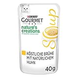 Purina Tidy Cats PURINA GOURMET Crystal Soup für Katzen mit naturbelassenem Huhn, 32er Pack (32 x 40g)