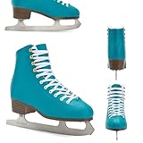 ATTABO ISLA Damen Eiskunstlauf Schlittschuhe | Edelstahlkufen | Bis 100 kg | PVC-Obermaterial | Starke Knöchelstütze | Klassisches Design & hoher Anfänger & Fortgeschr (38)