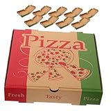 MAGICLULU 20 Stück Pizzakartons Aus Papier, Pizzakartons Aus Pappe, Einweg-pizzakartons Zum Mitnehmen, Pizzakartons Aus Wellpappe, Pizzakartons Zum Mitnehmen, Lebensmittelkartons,