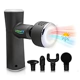 Lifenaxx Muskel-Massagegerät Wärme-Kälte-Therapie Pro LX-041 - Massagepistole mit Wärmefunktion & Kältefunktion in 6 Stufen, 5 Massageköpfe, 2000mAh Batterielaufzeit