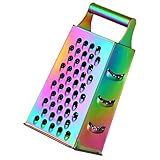 Beavorty Vierseitige Edelstahl Gemüsereibe Kombiniert mit Käsereibe und Gewürzzester Handlicher Küchenhobel für Gemüse und Schokolade für Täglichen Gebrauch