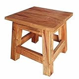 Casa Moro Hocker Vintage Sitzhocker - Fußhocker Tritthocker Blumenhocker, rustikal aus recyceltem Teakholz 26x26x26cm