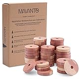 MAVANTO 48x Effektiver Zedernholz Mottenschutz für Kleiderschrank & Kleiderbügel - 100% natürliche Mottenfalle - inkl. GRATIS Schleifpapier