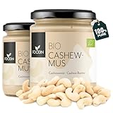 FOODIN Bio Cashewmus im Glas - aus 100% Natürlich Cashews, Cashewbutter (2 x 250g)