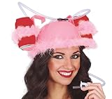 FIESTAS GUIRCA | Schicker Rosa Trinkhelm mit Federn - Marabu Getränkehelm mit Dosenhaltern und Trinkschlauch - Partyzubehör für Junggesellenabschiede, Festivals und Sommerpartys - Rosa