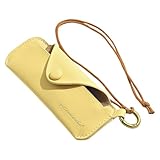 Sonnenbrillenetui aus Leder, Mikrofaser-Beutel, weiche Brillenaufbewahrungstasche, modische weiche Sonnenbrillentasche, PU-Leder-Brillenhalter, Outdoor-Trage-Organizer, gelb 4, Refer to description