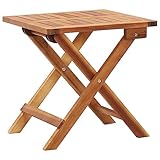 vidaXL Akazienholz Massiv Garten Couchtisch Klappbar Gartentisch Beistelltisch Klapptisch Balkontisch Holztisch Teetisch 40x40x40cm