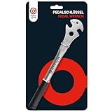 Optio Cycle Pedalschlüssel 15mm Extra Lang – Fahrradschlüssel Werkzeug für Pedale | Fahrrad Maulschlüssel für einfache Montage & Demontage