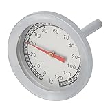 Das Grill -Thermometer von Grill, Hochwertiger Körper aus Edelstahl, Misst Genau die Temperatur, Funktioniert mit Jedem Grill, Grill, Grill oder Ofen,