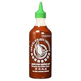 FLYING GOOSE Sriracha Chilisauce, das Original, scharf, grüne Kappe, scharfe Würzsauce aus Thailand, 1 x 455 ml