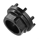 Yuanpgky Kurbelabzieher und Innenlager-Werkzeug mit 8-Zahn-Verriegelung für Ring für Fahrradwartung, kompatibel mit 32 mm/36 mm Schraubenschlüsseln, Karbonstahlkonstruktion (Achtbackenhülse)
