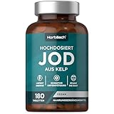 Jod Tabletten aus Kelp | 150µg | Hochdosiert | 180 Vegane Stück | Iodine Tablets | 150 mcg | Horbaach