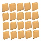 MUCKLILY 50 Stück Kraftpapier Frittierbeutel Ölbeständige Verpackung für Snacks für Chicken Wings und Umweltfreundliche Papiertüten für Takeaway