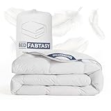 BedFabtasy Premium Daunendecke 200x200cm Sommerdecke, Leichte Sommer Bettdecke 200x200 mit Premium Gänsedaunen und Federn, 100% Geräuschloser Bio-Baumwolle, Öko-TEX 100, DOWN Pass, RDS Zertifiziert