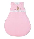 Sterntaler Schlafsack Kuschelzoo für Babys, Reißverschluss und Knöpfe, Größe: 62/68, Rosa