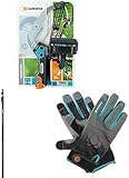 Gardena combisystem-Amboss-Baumschere: Astschere mit 5-fach Rollenübersetzung(00297-20) + Gardena combisystem-Teleskopstiel 160-290 cm+ Gerätehandschuh Größe 10/XL (11522-20)
