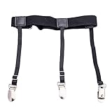 2 Stück Hemdhalter Herren, Elastisch und Flexible Herren Hemdhalter Einstellbar Elastische Strumpfband mit Rutschfesten Clips Sperrung Schellen Adjustable Hemd-Halter Hemd Ordentlich für Männer Frauen