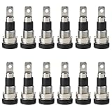 Eladcncmc 4 mm Bananenbuchse, Buchsenadapter, Panelmontage, 4 mm Bananenstecker, 30–60 V DC, 24 A, 12-teiliges Set