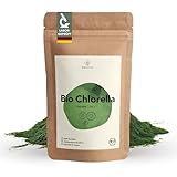 BIONUTRA® Bio Chlorella Pulver 250 g, rückstandskontrolliert, nach EU-ÖKO-Standard hergestellt, vegan, laktose- & glutenfrei, ohne Zusätze, Chlorella Bio Pulver