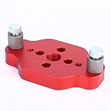 FILFEEL Bohrer-Locator, Gerader Lochpositionierer, Bohrführung aus Aluminiumlegierung für Schreiner mit Angepasster Position von Zwei Fuß für die Holzbearbeitung Im Haushalt (Locher + 6, 8, 10 mm